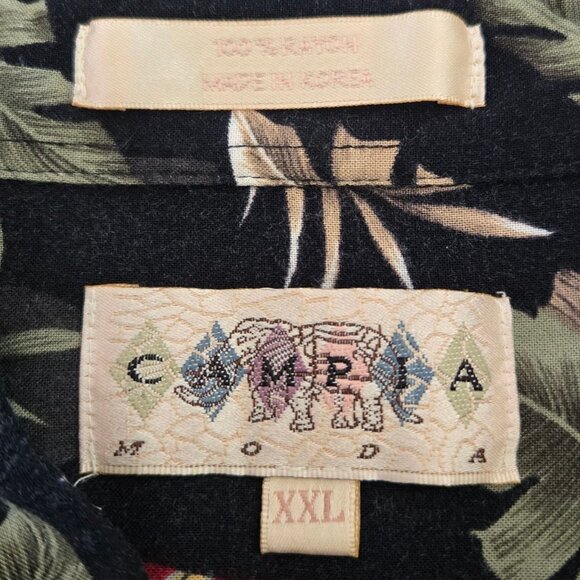Campia Moda Mens Black Beer & Skull Print Hawaiian Shirt Button-Up XXL - Picture 8 of 10